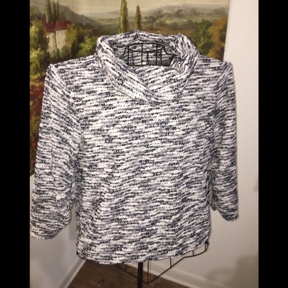 Westbound size large heather gray black and white turtleneck soft stretch comfy - Picture 1 of 6